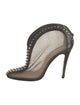 Christian Louboutin Spike Accents Mesh Lace-Up Boots