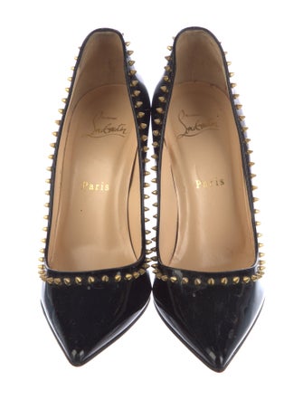 Christian Louboutin Spike Accents Patent Leather Pumps