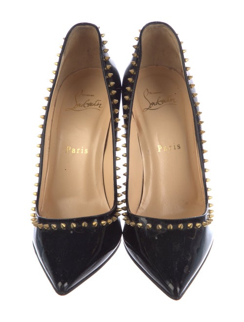 Christian Louboutin Spike Accents Patent Leather Pumps