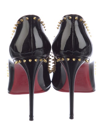 Christian Louboutin Spike Accents Patent Leather Pumps