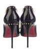 Christian Louboutin Spike Accents Patent Leather Pumps