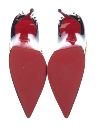 Christian Louboutin Spike Accents Patent Leather Pumps
