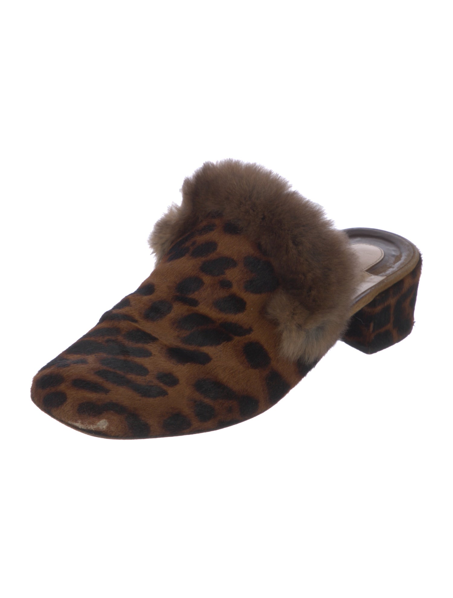 Christian Louboutin Ponyhair Animal Print Mules