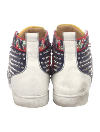 Christian Louboutin Spike Accents Suede Sneakers
