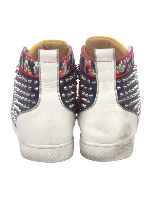 Christian Louboutin Spike Accents Suede Sneakers