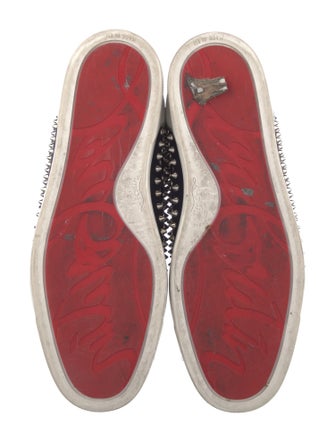 Christian Louboutin Spike Accents Suede Sneakers