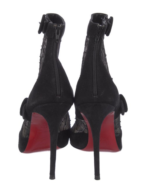 Christian Louboutin Suede Lace Pattern Boots