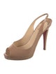 Christian Louboutin Patent Leather Slingback Pumps