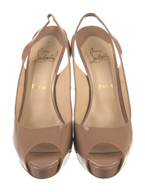 Christian Louboutin Patent Leather Slingback Pumps