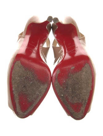 Christian Louboutin Patent Leather Slingback Pumps