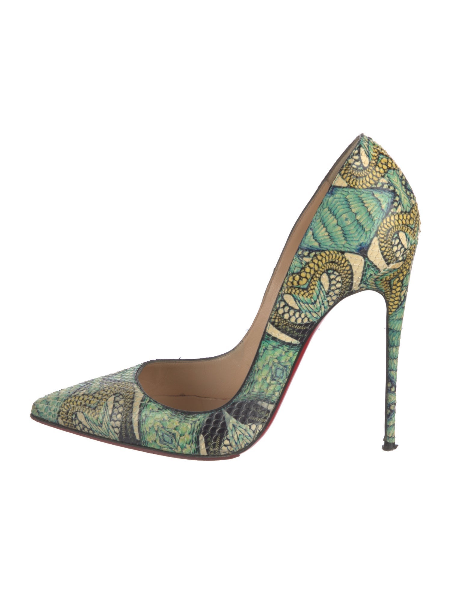 Christian Louboutin Snakeskin Printed Pumps