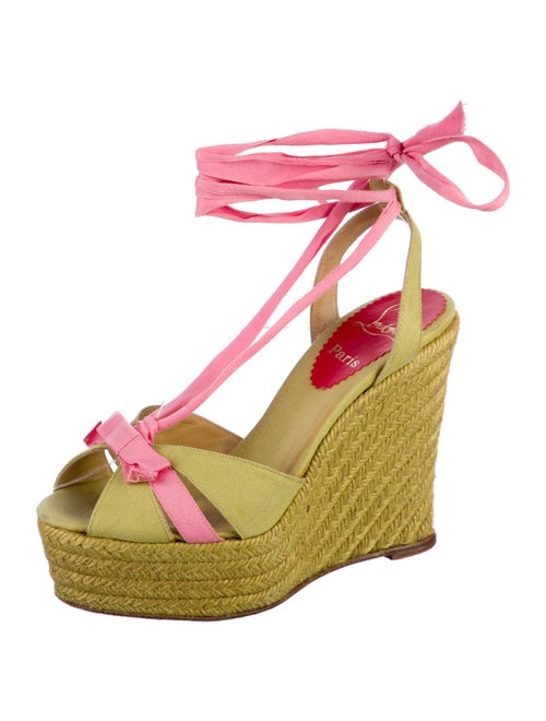 Christian Louboutin Canvas Colorblock Pattern Espadrilles