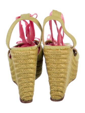 Christian Louboutin Canvas Colorblock Pattern Espadrilles