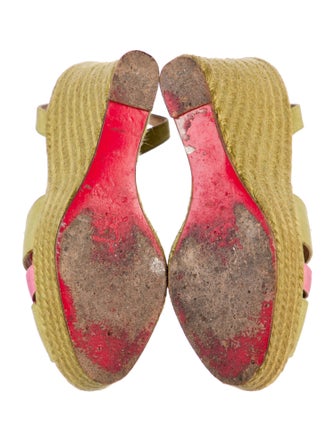Christian Louboutin Canvas Colorblock Pattern Espadrilles