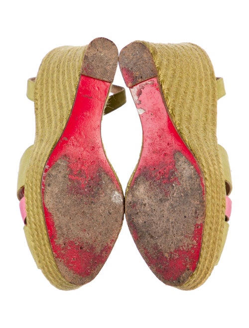 Christian Louboutin Canvas Colorblock Pattern Espadrilles