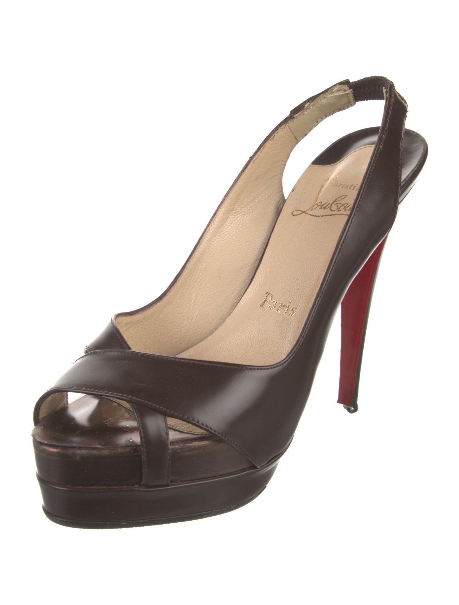 Christian Louboutin Leather Slingback Pumps