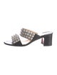 Christian Louboutin Spike Accents Leather Slides