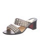 Christian Louboutin Spike Accents Leather Slides