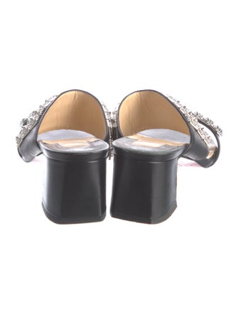 Christian Louboutin Spike Accents Leather Slides