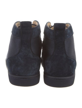 Christian Louboutin Spike Accents Canvas Sneakers