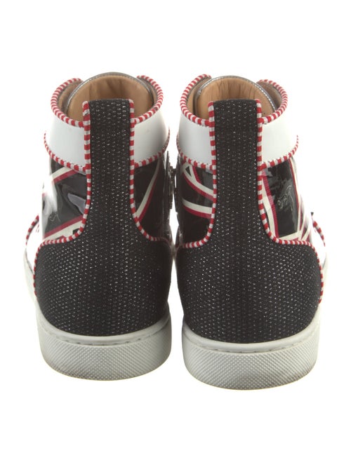 Christian Louboutin Spike Accents Patent Leather Sneakers