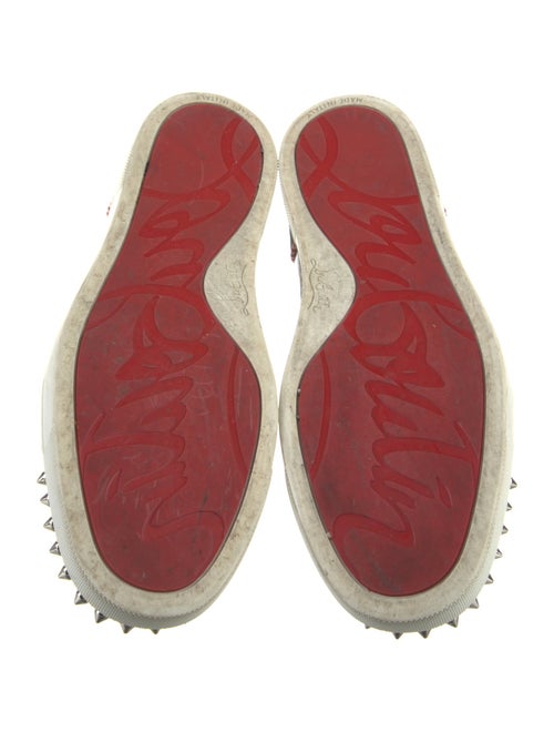 Christian Louboutin Spike Accents Patent Leather Sneakers