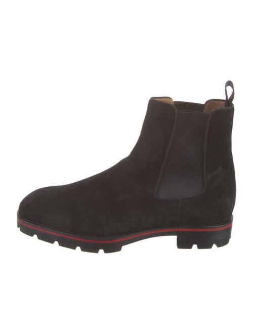 Christian Louboutin Spike Accents Suede Chelsea Boots
