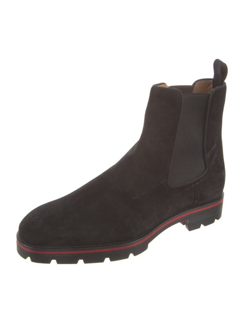 Christian Louboutin Spike Accents Suede Chelsea Boots