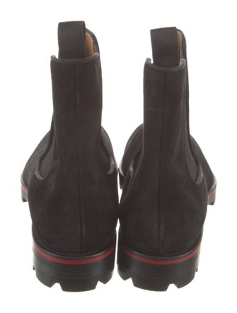 Christian Louboutin Spike Accents Suede Chelsea Boots