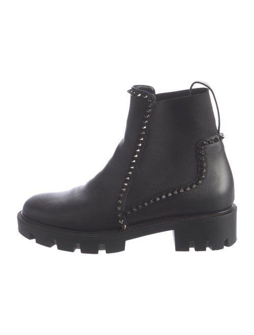Christian Louboutin Spike Accents Leather Chelsea Boots
