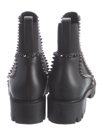 Christian Louboutin Spike Accents Leather Chelsea Boots