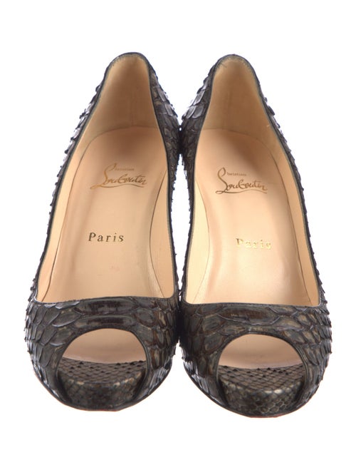Christian Louboutin Mater Claude 85 Python Pumps