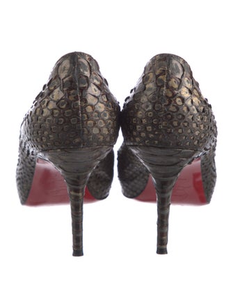 Christian Louboutin Mater Claude 85 Python Pumps