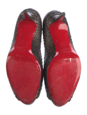 Christian Louboutin Mater Claude 85 Python Pumps