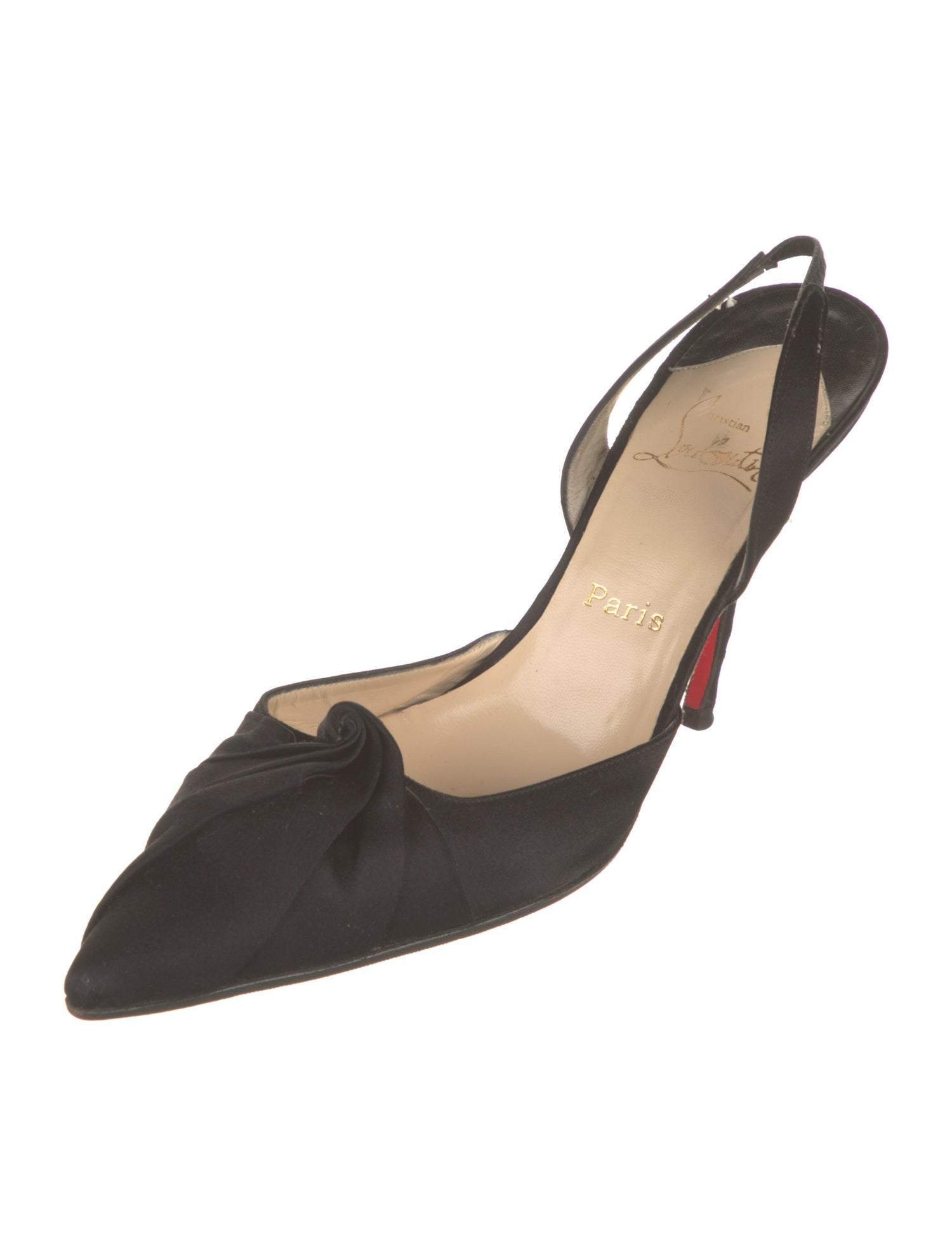 Christian Louboutin Satin Slingback Pumps