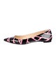 Christian Louboutin Patent Leather Graphic Print Slingback Flats