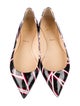Christian Louboutin Patent Leather Graphic Print Slingback Flats