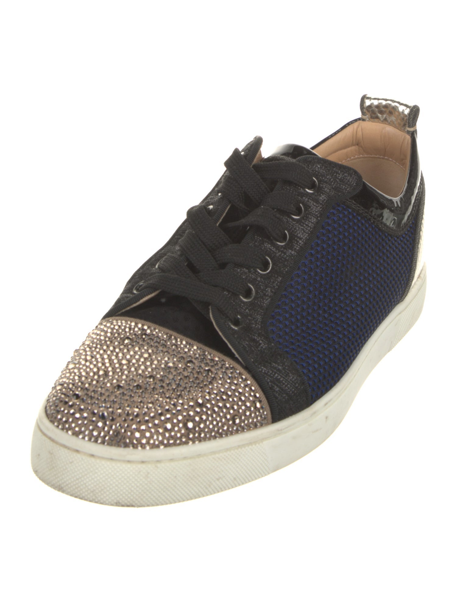 Christian Louboutin Spike Accents Leather Sneakers