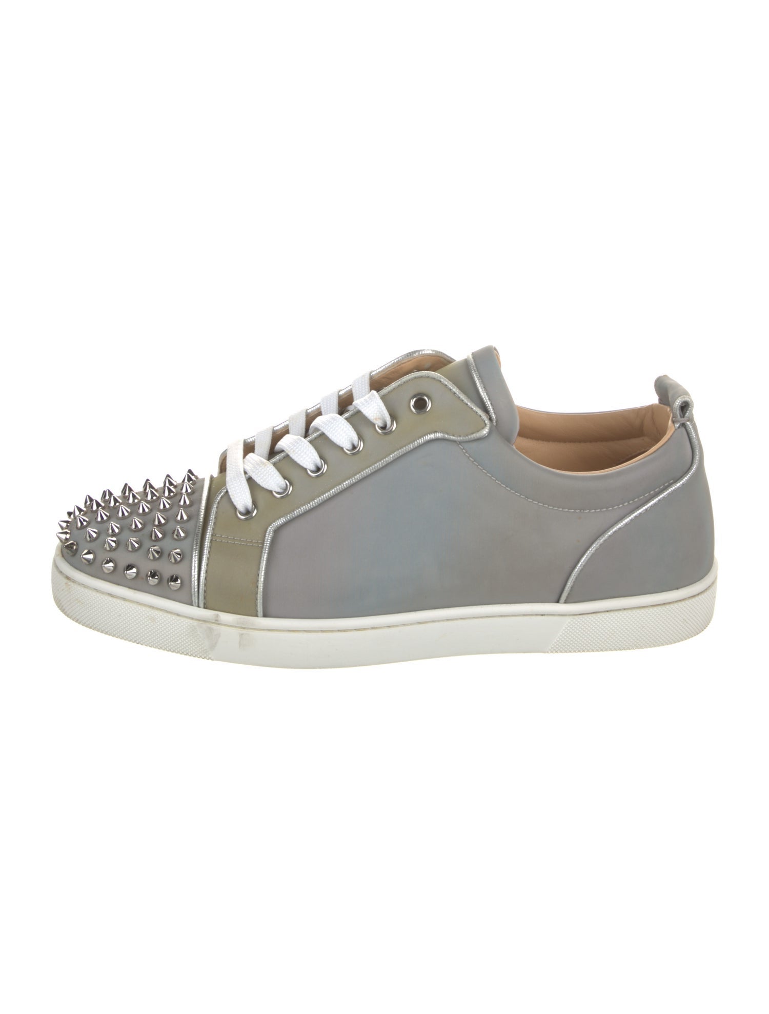 Christian Louboutin Spike Accents Leather Sneakers