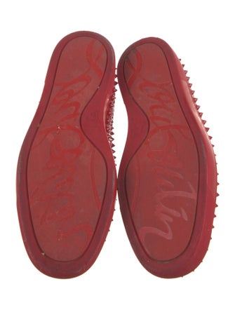 Christian Louboutin Spike Accents Python Sneakers