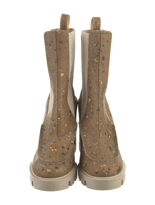 Christian Louboutin Rubber Colorblock Pattern Rain Boots