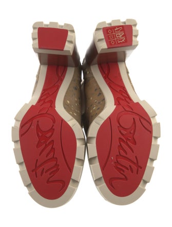 Christian Louboutin Rubber Colorblock Pattern Rain Boots