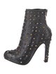 Christian Louboutin Spike Accents Leather Boots