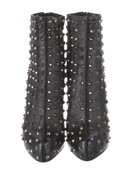 Christian Louboutin Spike Accents Leather Boots