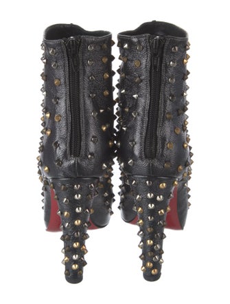 Christian Louboutin Spike Accents Leather Boots