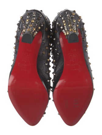 Christian Louboutin Spike Accents Leather Boots