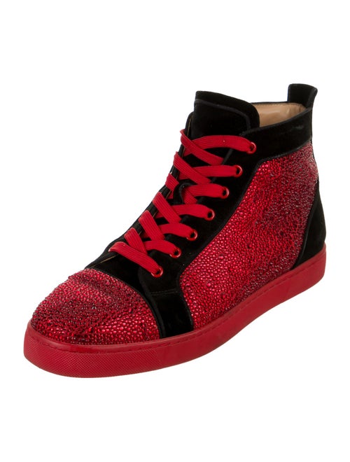 Christian Louboutin Colorblock Pattern Grosgrain Trim Sneakers