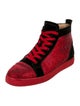 Christian Louboutin Colorblock Pattern Grosgrain Trim Sneakers