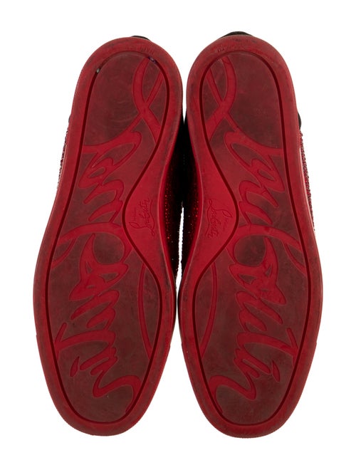 Christian Louboutin Colorblock Pattern Grosgrain Trim Sneakers