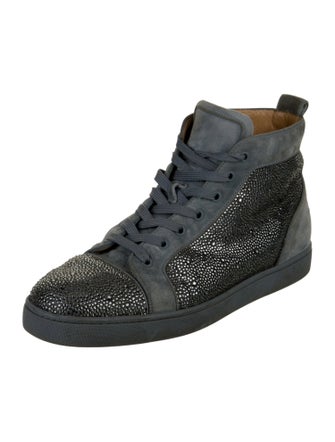 Christian Louboutin Suede Crystal Embellishments Sneakers